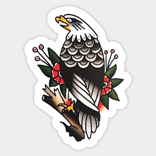 Classic Sitting Eagle Tattoo Design Sticker